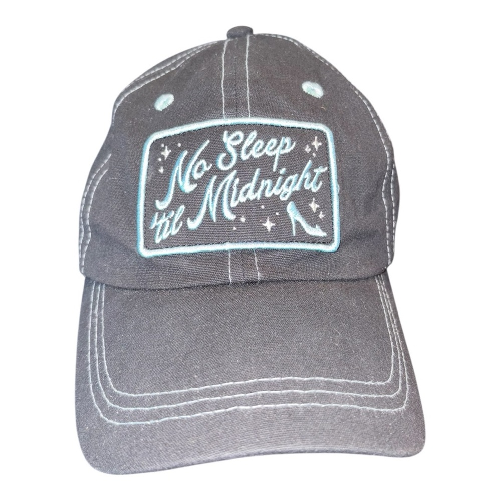 Disney Parks No Sleep Til Midnight (Cinderella) Black Cotton Baseball Cap AR12